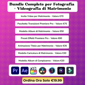 Collezione Definitiva di Fotografia e Videografia Matrimoniale